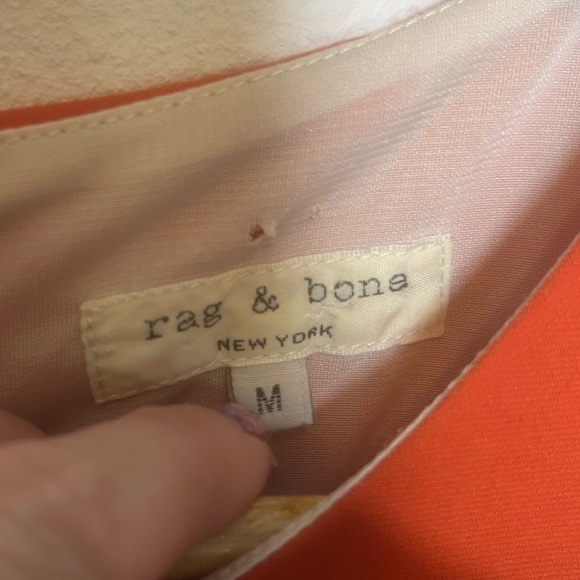 Rag & Bone Rust Zip Back Scoop Hem Lined Tank Top Blouse M - Picture 6 of 8